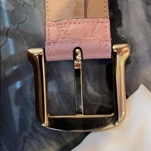 Gucci pink guccissima belt main image 5